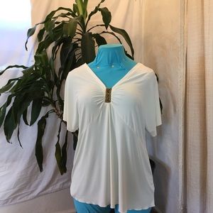 George 22W White Blouse